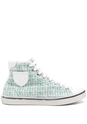 Saint Laurent logo-patch sneakers - Green