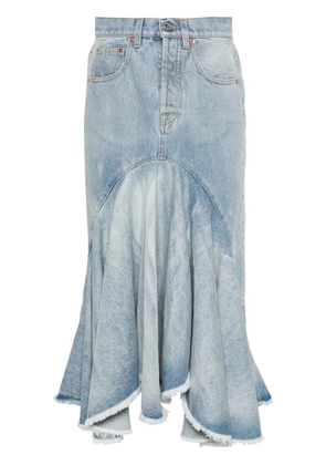 VETEMENTS godet denim midi skirt - Blue