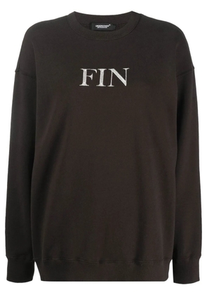 Undercover graphic-print cotton sweatshirt - Brown