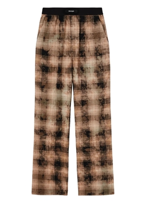 Palm Angels check-print track pants - Brown