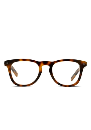 Zegna 5137 keyhole-bridge rectangular glasses - Brown