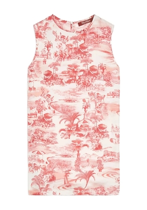 Max Mara graphic-print sleeveless top - Red
