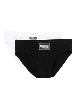Moschino logo-patch briefs (pack of two) - Black