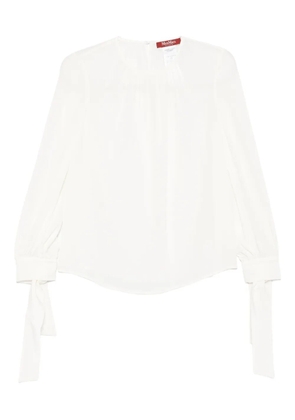 Max Mara tied-cuff blouse - Neutrals