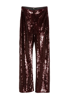 Maje sequin embellished trousers - Red