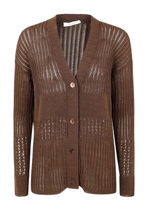 Max Mara open-knit cardigan - Brown