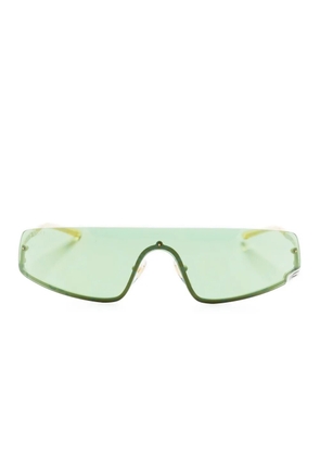 Gucci Eyewear Square-G-motif shield-frame sunglasses - Green