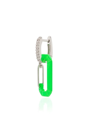 EÉRA 18kt white gold Chiara diamond drop earring - Green