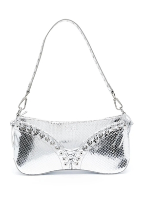 Ludovic de Saint Sernin The Cleavage embossed leather shoulder bag - Silver