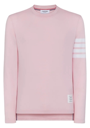 Thom Browne three-stripe long-sleeved T-shirt - Pink