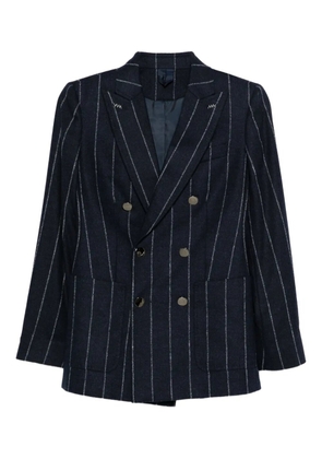 Max Mara pinstripe double-breasted jacket - Blue