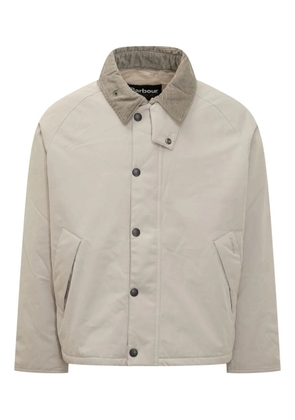 Barbour padded corduroy-collar jacket - Neutrals