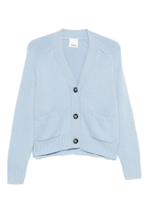 Allude patch-pocket button-up cardigan - Blue