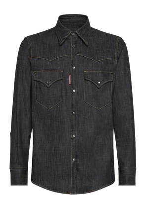 DSQUARED2 denim flap-pocket shirt - Black