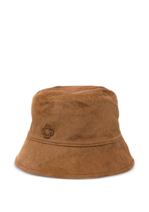 Maje logo-appliqué corduroy hat - Brown
