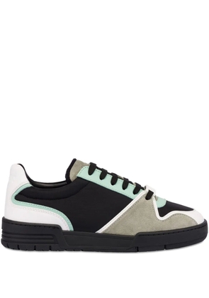 Moschino panelled lace-up sneakers - Black