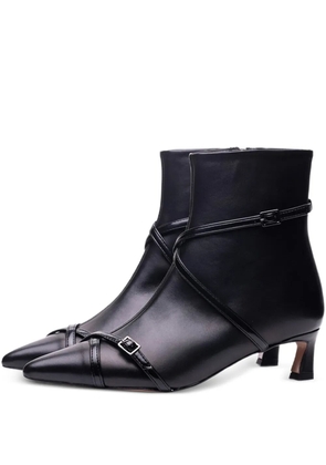 Poche Paris buckle-strap boots - Black
