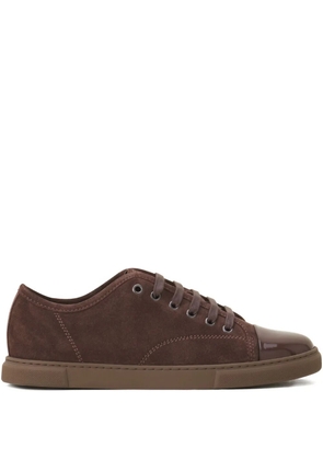 Lanvin toe cap lace-up sneakers - Brown