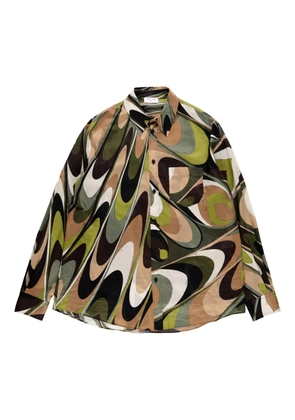 PUCCI Onde muslin printed shirt - Green