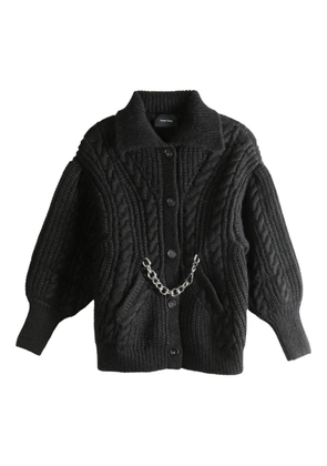 Simone Rocha chain cable-knit cardigan - Black