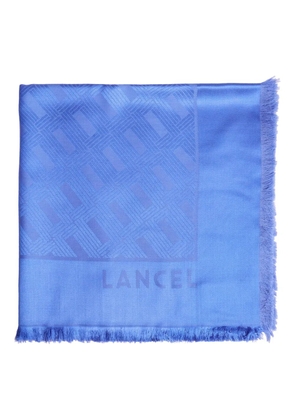 Lancel monogram-motif scarf - Blue
