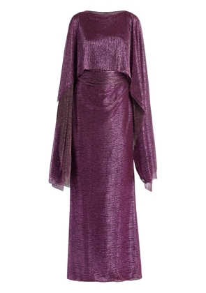 Talbot Runhof cape-design maxi dress - Pink