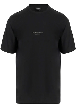 Giorgio Armani logo-print cotton T-shirt - Black