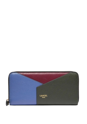 Lancel geometric panelled leather wallet - Green
