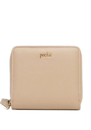 Poche Paris zip-around leather wallet - Neutrals