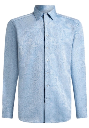 ETRO floral-jacquard shirt - Blue