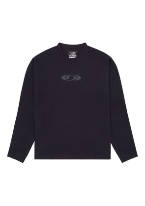 MM6 Maison Margiela X Salomon textured logo-embellished sweatshirt - Black