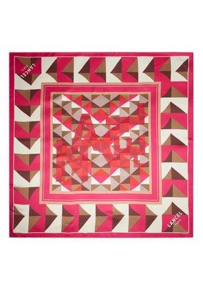 Lancel Labyrinth silk scarf - Pink