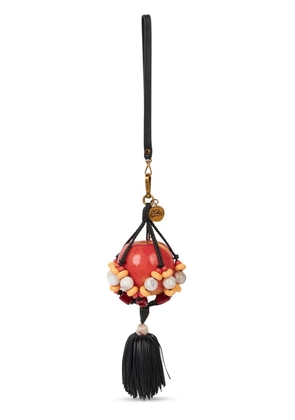 ETRO apple-tassel leather charm - Black