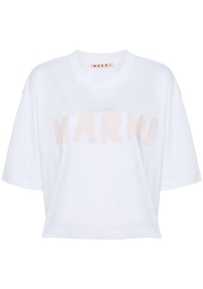 Marni cropped organic cotton T-shirt - White