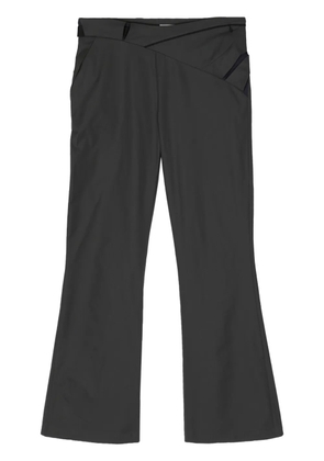 Hyein Seo belted cropped taffeta trousers - Grey