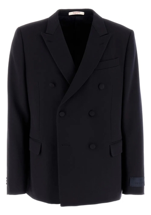 Valentino Garavani wool double-breasted blazer - Blue