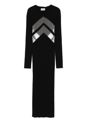 Jean Paul Gaultier semi-sheer panels midi dress - Black