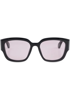 Alexander McQueen Eyewear engraved-logo arm sunglasses - Black