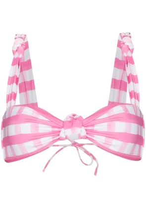 Jacquemus Vichy check bikini top - Pink