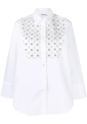 P.A.R.O.S.H. sequin-embellished poplin shirt - White