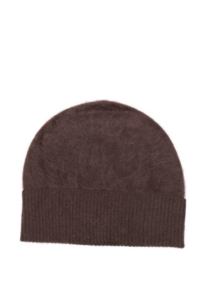 absolut cashmere Moira brushed-cashmere beanie hat - Brown