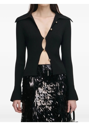 Self-Portrait button-embellishment cardigan - Black