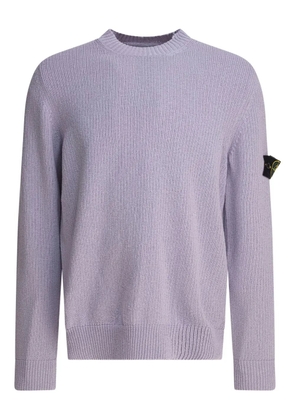 Stone Island ribbed crew-neck sweater - Purple