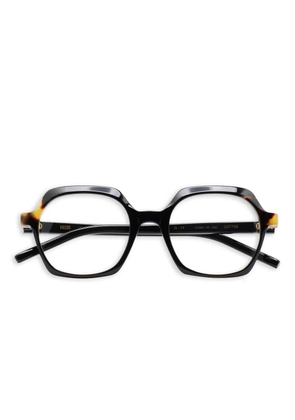 Kaleos Cotton round-frame glasses - Brown