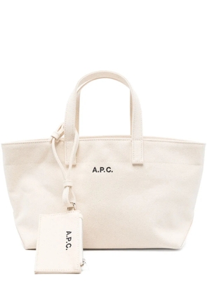A.P.C. small Le Drummer Toile tote bag - Neutrals