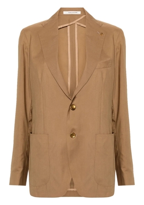 Tagliatore brooch-detail single-breasted blazer - Neutrals