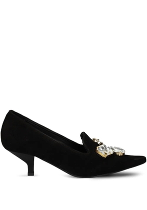 Ras 50mm crystal-embellished pointed pumps - Black