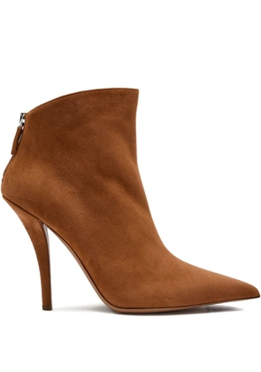 Paris Texas 105mm suede pointed-toe ankle boots - Brown