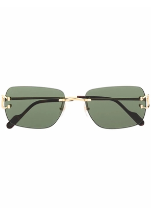Cartier Eyewear rectangle-frame sunglasses - Gold