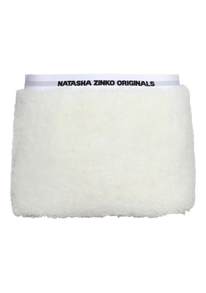 Natasha Zinko shearling mini skirt - White